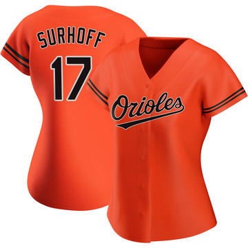 Replica Bj Surhoff Women's Baltimore Orioles Orange Alternate Jersey