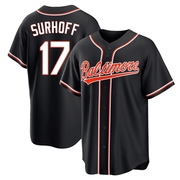 Replica Bj Surhoff Youth Baltimore Orioles Black Fashion Out Jersey