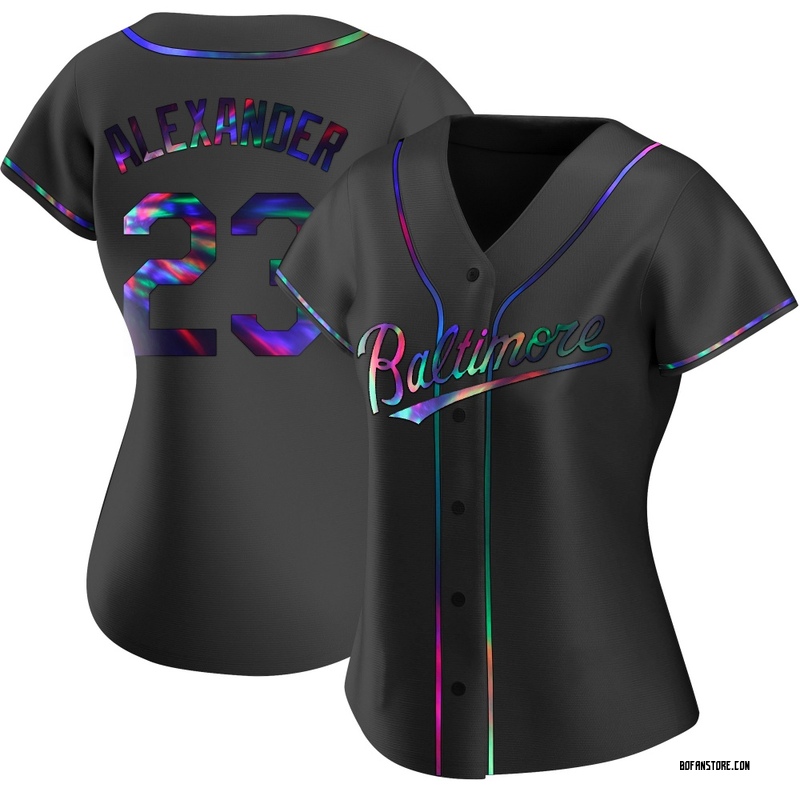 Replica Blaze Alexander Women's Baltimore Orioles Black Holographic Alternate Jersey