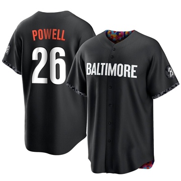 Replica Boog Powell Men's Baltimore Orioles Black 2023 City Connect Jersey