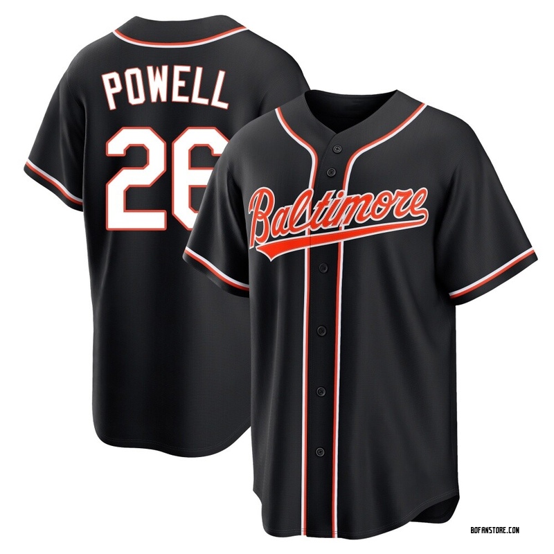 Replica Boog Powell Youth Baltimore Orioles Black Fashion Out Jersey