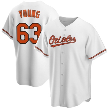 Replica Brandon Young Men's Baltimore Orioles White Home Jersey