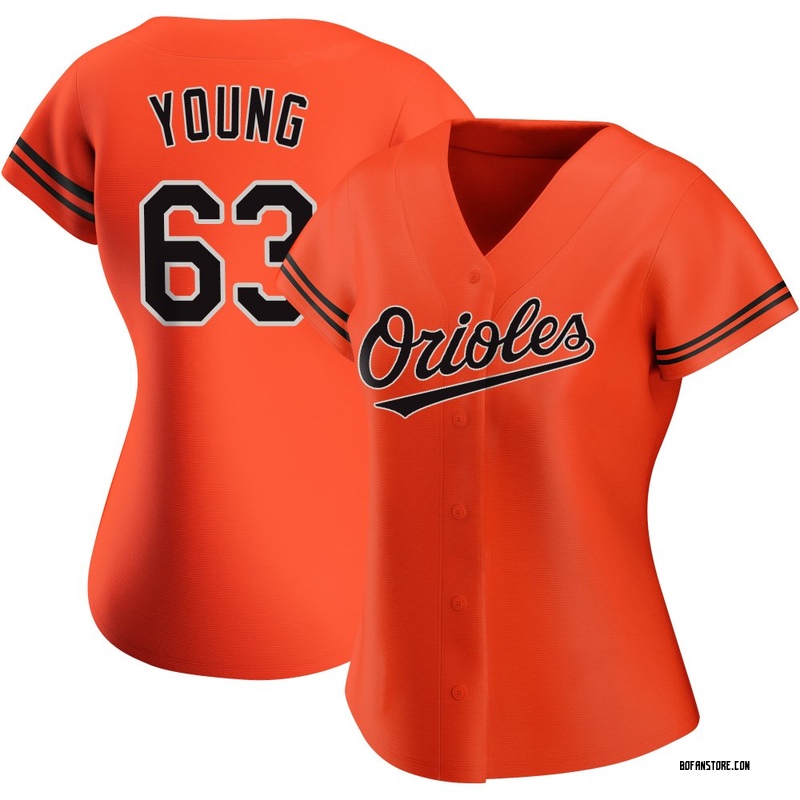 Replica Brandon Young Women's Baltimore Orioles Orange Alternate Jersey