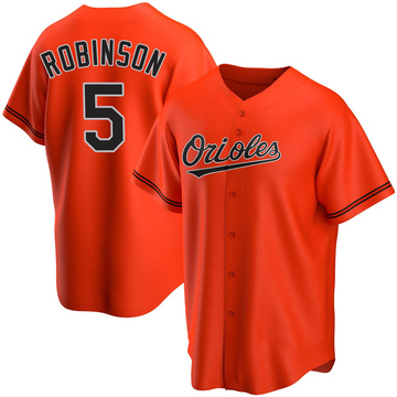 Replica Brooks Robinson Men's Baltimore Orioles Orange Alternate Jersey