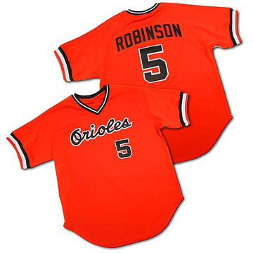 Replica Brooks Robinson Men's Baltimore Orioles Orange Throwback Jersey