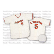 Replica Brooks Robinson Men's Baltimore Orioles White Throwback Jersey