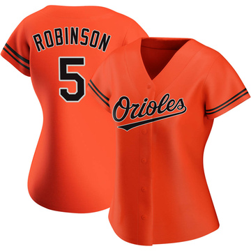 Replica Brooks Robinson Women's Baltimore Orioles Orange Alternate Jersey