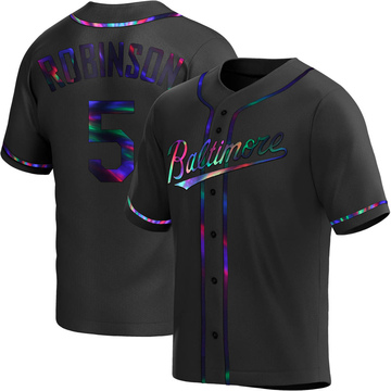 Replica Brooks Robinson Youth Baltimore Orioles Black Holographic Alternate Jersey