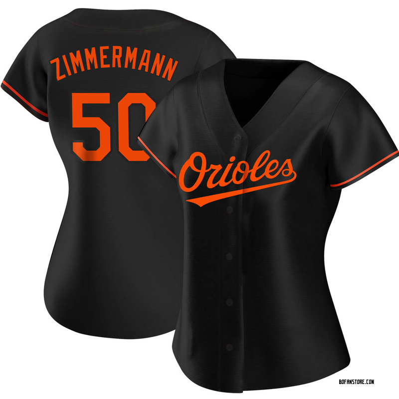Replica Bruce Zimmermann Women's Baltimore Orioles Black Alternate Jersey