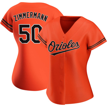 Replica Bruce Zimmermann Women's Baltimore Orioles Orange Alternate Jersey