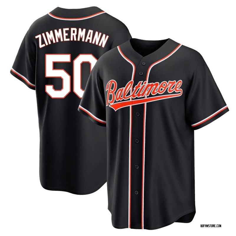 Replica Bruce Zimmermann Youth Baltimore Orioles Black Fashion Out Jersey