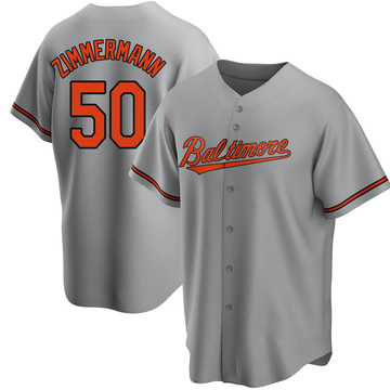 Replica Bruce Zimmermann Youth Baltimore Orioles Gray Road Jersey