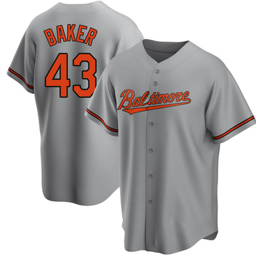Replica Bryan Baker Youth Baltimore Orioles Gray Road Jersey