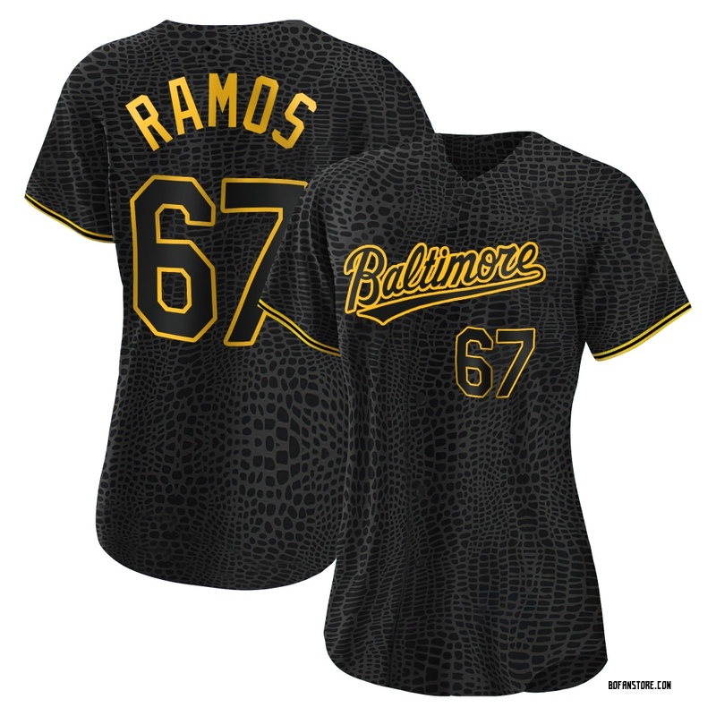 Replica Bryan Ramos Women's Baltimore Orioles Black Snake Skin City Jersey
