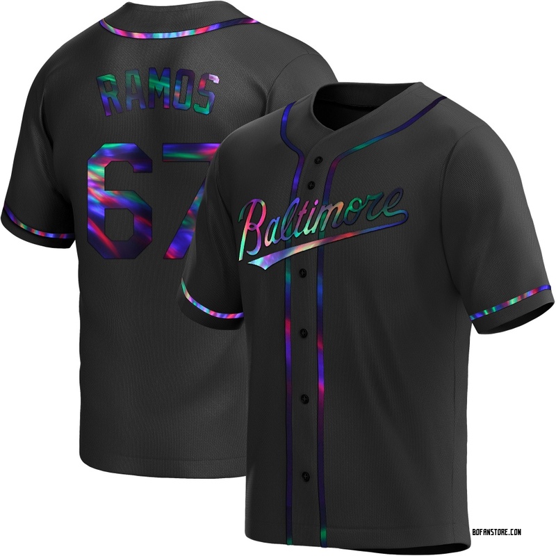 Replica Bryan Ramos Youth Baltimore Orioles Black Holographic Alternate Jersey