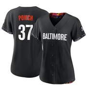 Replica Cade Povich Women's Baltimore Orioles Black 2023 City Connect Jersey