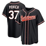 Replica Cade Povich Youth Baltimore Orioles Black Fashion Out Jersey