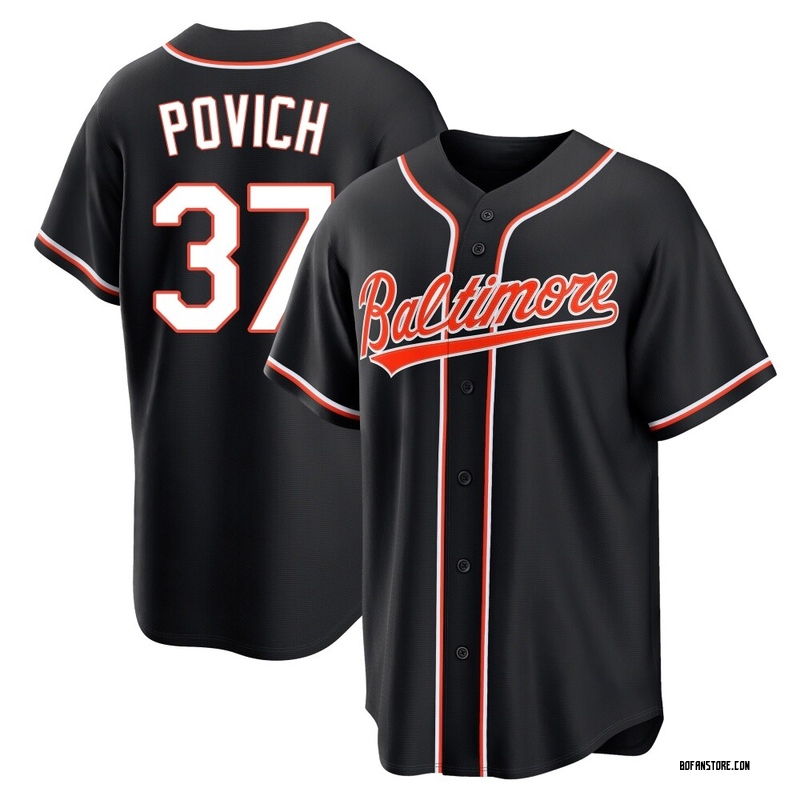 Replica Cade Povich Youth Baltimore Orioles Black Fashion Out Jersey