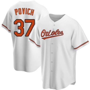 Replica Cade Povich Youth Baltimore Orioles White Home Jersey