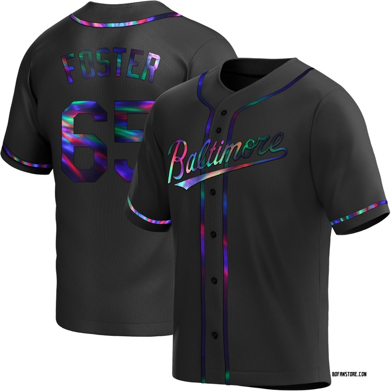 Replica Cameron Foster Youth Baltimore Orioles Black Holographic Alternate Jersey