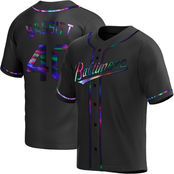 Replica Chris Bassitt Men's Baltimore Orioles Black Holographic Alternate Jersey