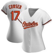 Replica Colton Cowser Women's Baltimore Orioles White Home Jersey