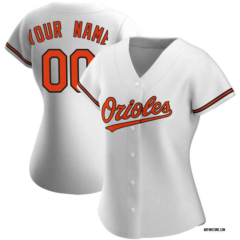Replica Custom Women's Baltimore Orioles White Home Jersey