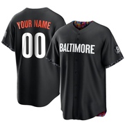 Replica Custom Youth Baltimore Orioles Black 2023 City Connect Jersey