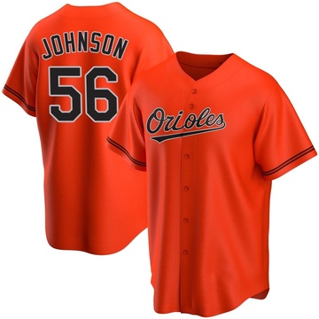 Replica Daniel Johnson Men's Baltimore Orioles Orange Alternate Jersey