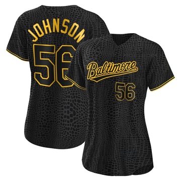 Replica Daniel Johnson Women's Baltimore Orioles Black Snake Skin City Jersey