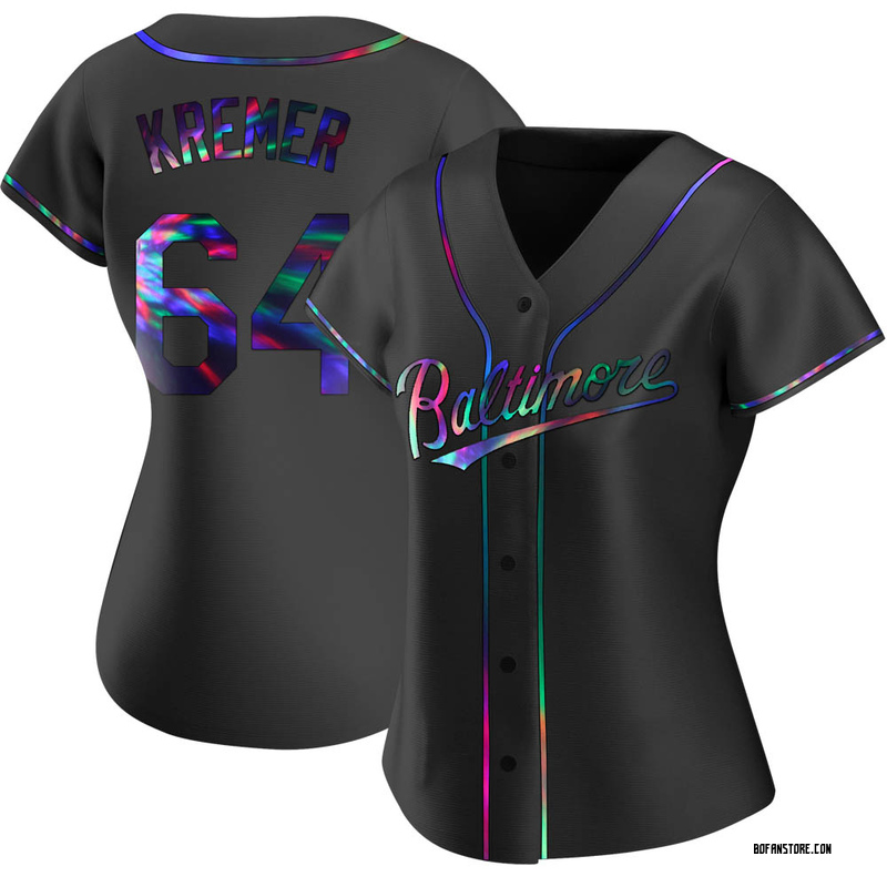 Replica Dean Kremer Women's Baltimore Orioles Black Holographic Alternate Jersey
