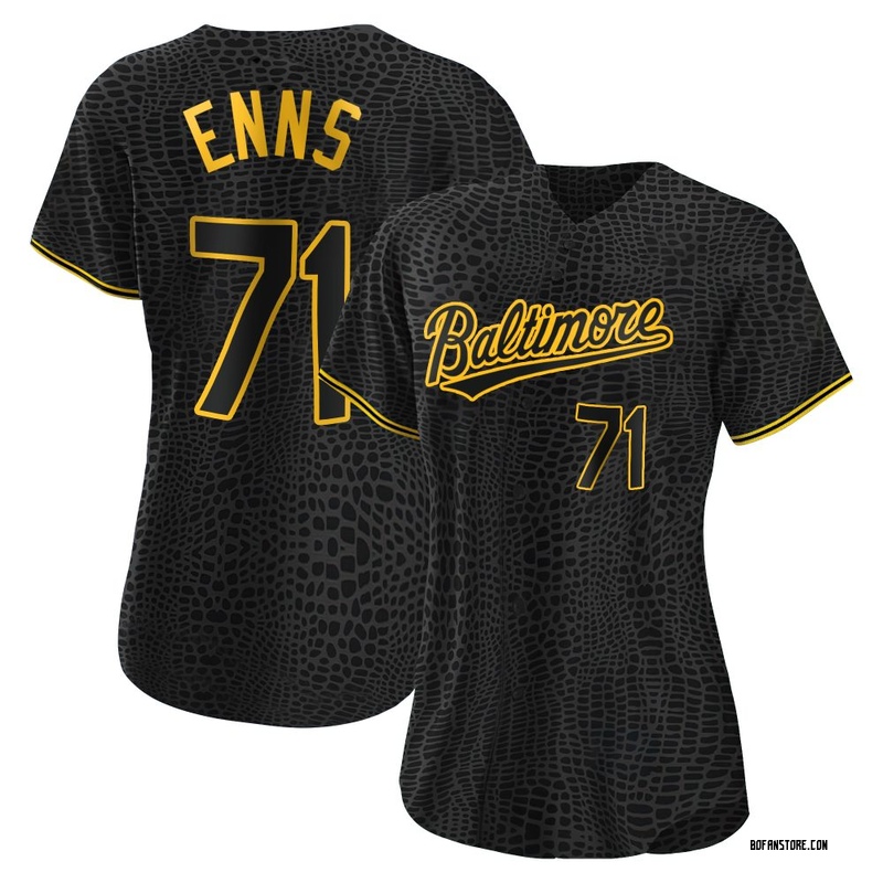 Replica Dietrich Enns Women's Baltimore Orioles Black Snake Skin City Jersey