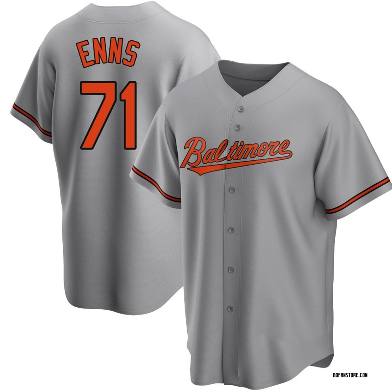 Replica Dietrich Enns Youth Baltimore Orioles Gray Road Jersey