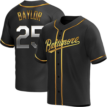 Replica Don Baylor Men's Baltimore Orioles Black Golden Alternate Jersey