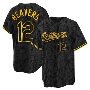 Replica Dylan Beavers Men's Baltimore Orioles Black Snake Skin City Jersey