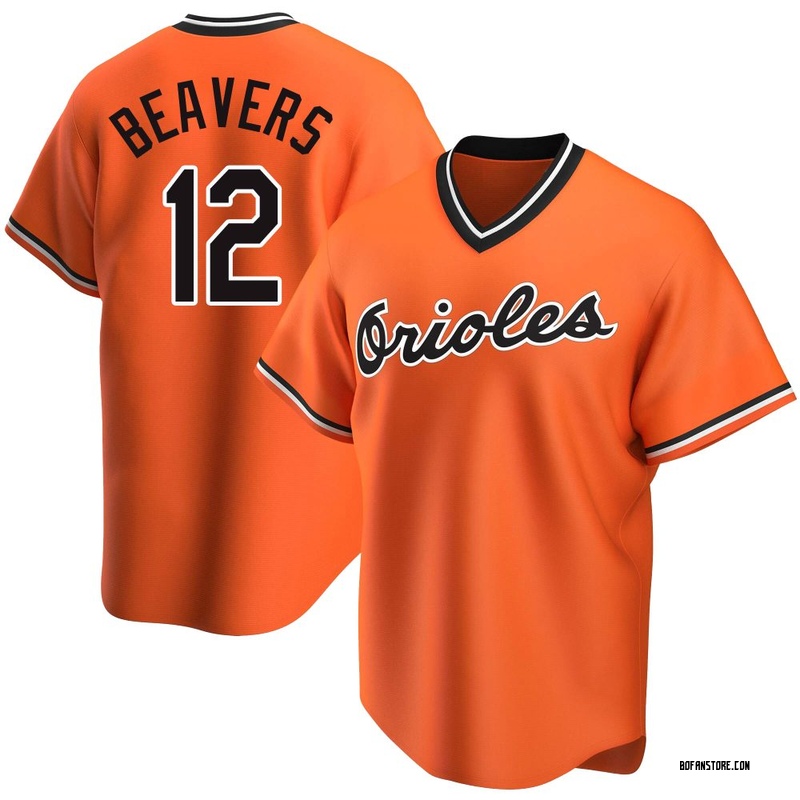 Replica Dylan Beavers Men's Baltimore Orioles Orange Alternate Cooperstown Collection Jersey