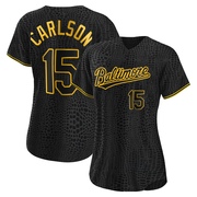 Replica Dylan Carlson Women's Baltimore Orioles Black Snake Skin City Jersey