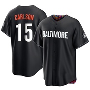 Replica Dylan Carlson Youth Baltimore Orioles Black 2023 City Connect Jersey