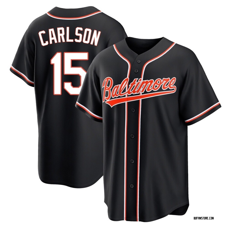 Replica Dylan Carlson Youth Baltimore Orioles Black Fashion Out Jersey