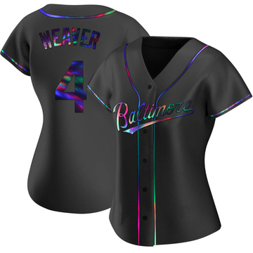 Replica Earl Weaver Women's Baltimore Orioles Black Holographic Alternate Jersey
