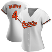 Replica Earl Weaver Women's Baltimore Orioles White Home Jersey