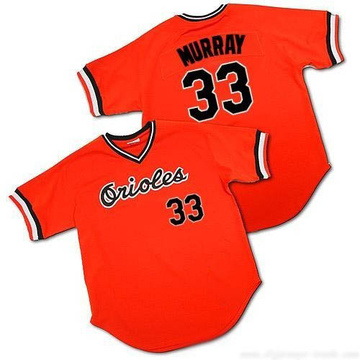 Replica Eddie Murray Men's Baltimore Orioles Orange Throwback Jersey