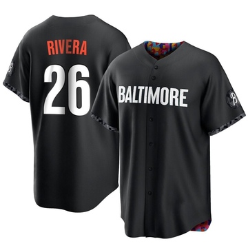 Replica Emmanuel Rivera Youth Baltimore Orioles Black 2023 City Connect Jersey