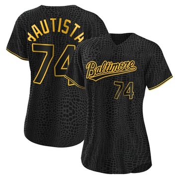 Replica Felix Bautista Women's Baltimore Orioles Black Snake Skin City Jersey