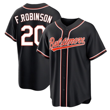 Replica Frank Robinson Men's Baltimore Orioles Black Fashion Out Jersey