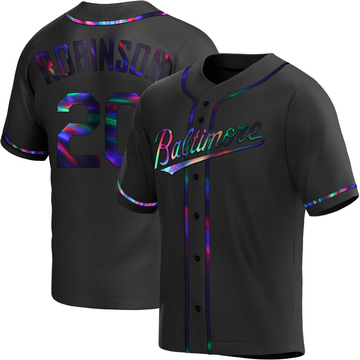 Replica Frank Robinson Men's Baltimore Orioles Black Holographic Alternate Jersey