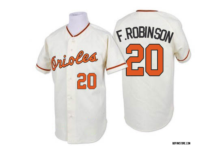 Replica Frank Robinson Men's Baltimore Orioles White Throwback Jersey