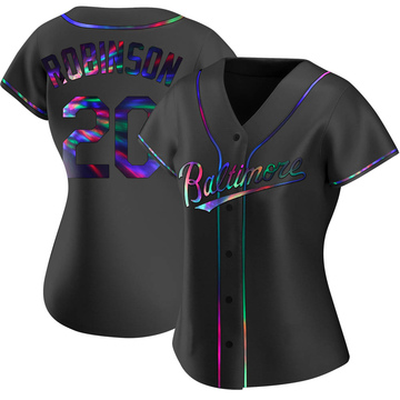 Replica Frank Robinson Women's Baltimore Orioles Black Holographic Alternate Jersey
