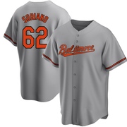Replica George Soriano Men's Baltimore Orioles Gray Road Jersey