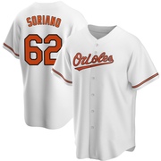 Replica George Soriano Men's Baltimore Orioles White Home Jersey